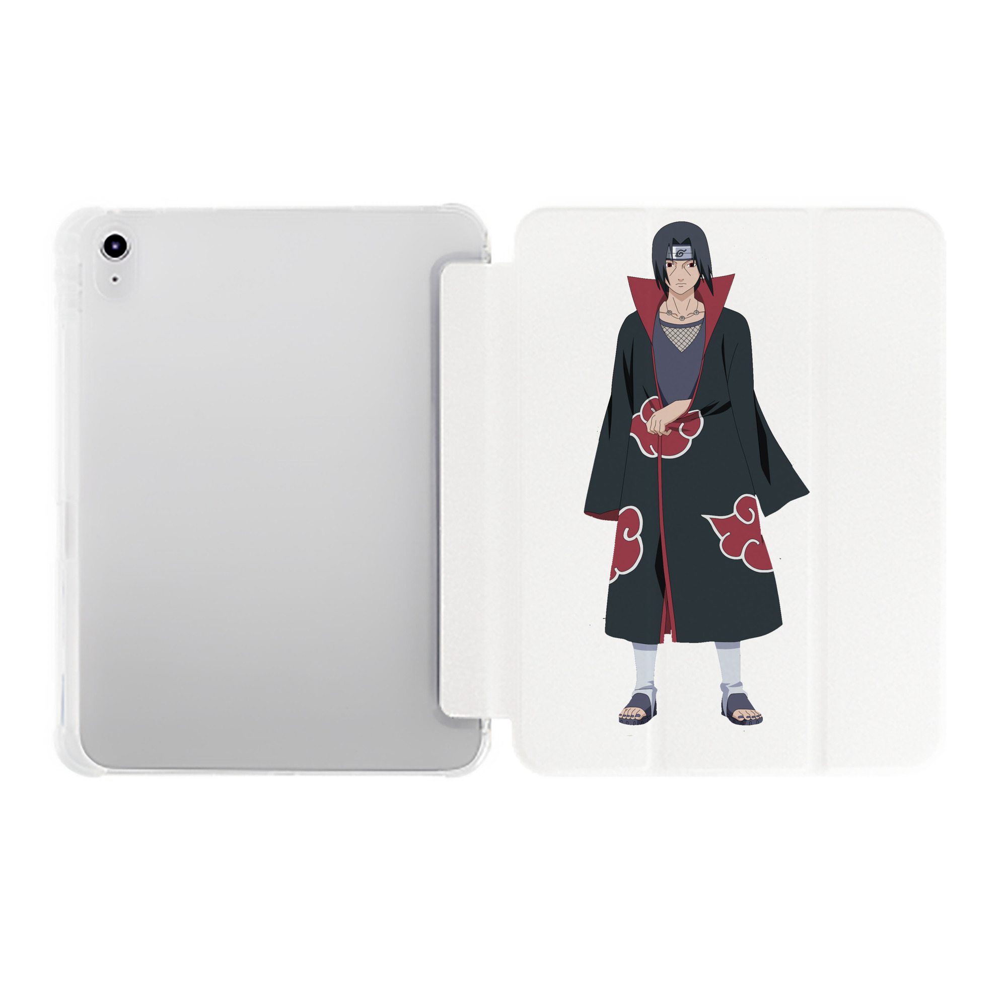 （画像用） NARUTO -ナルト- うちは イタチ Uchiha Itachi IPad ケース ペン収納付き 三つ折りスタンド PUレザー×シリコン 対応機種9.5/10.5/10.9インチ